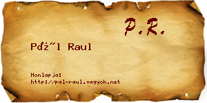 Pál Raul névjegykártya